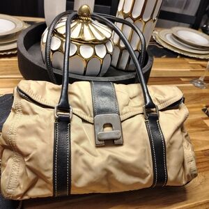 Prada Black and Tan Handbag
